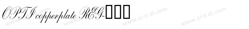 OPTI copperplate REG字体转换